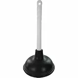 Merriway – Pömpel aus Kunststoff 150mm für Abfluss & Waschbecken – Pümpel Saugglocke mit ergonomischem 225mm Griff – Effektiver Druck Abflussreiniger Rohrreiniger gegen Verstopfungen – Weiß & Schwarz