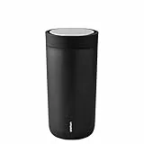 Stelton To-Go Click - Thermobecher, doppelwandige Isolierflasche - Rostfreier, auslaufsicherer Kaffeebecher/Teebecher mit Smart-Click-Deckel - Heiße & kalte Getränke - 0,4 Liter, Farbe: soft rust