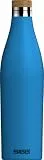 SIGG Meridian Electric Blue Trinkflasche (0.5 L), auslaufsichere Trinkflasche aus Edelstahl mit Bambus, Isolierflasche für kalte und heiße Getränke