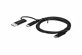Lenovo HYBRID USB-C with USB-A, 4X90U90618, schwarz, 3 feet