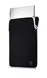 HP Wende-Schutzhülle für 15,6-Zoll-Laptop – Reversibles Design, Neopren, Stoß- und Kratzschutz, Waschbar, Wasserabweisend, Schlankes Profil, Leicht, Schwarz-Silber