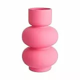 BUTLERS Bubble Deko-Vase Ø 15 cm H 25 cm Steinzeug -PINK- Moderne Dekoration für Wohnzimmer und Tischdeko | Blumenvase für Tulpen, Rosen, Pampasgras oder Trockenblumen