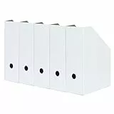 LANDRÉ Stehsammler A4, aus stabilem Karton, 10,5 cm breit, weiß, 5 Stück