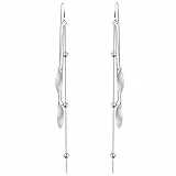 Durchzieher Ohrringe Lang Hängend Silber 925 Einfädler Tropfen Quaste Schmuck Geschenke für Damen Frauen
