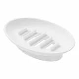 Seifenhalter – 12 cm Silikon-Seifenschale, Badezimmer-Waschbecken-Organizer, selbstentleerende Seifenschale für Dusche, Arbeitsplatte, Wohnheim, Reisen, leicht zu reinigender Halter für Zuhause