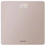 Homebuds Personenwaage Digital, Hohe Präzision 0,05kg von Unser Professionellen Fabrik Seit 2001, Waage Personen Step-On und Weiße LED für Gute Sichtbarkeit, 3*AAA Enthalten, 182kg, Roségold