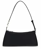 DKNY Women's Avril TOP Zip Shoulder Bag Cow Leather Coated with 100% Polyurethane, Black and Gold