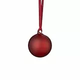 blomus 4er Set Weihnachtsschmuck -JUHLA- | Weihnachtskugeln Farbe Port | Christbaumkugeln mit Aufhänger | Größe M Ø7 cm