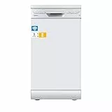 Midea SF 3.45NW PRO Geschirrspüler 45 cm Freistehend und Unterbaufähig, 9 Maßgedecke, Spülmaschine mit WLAN, 6 Programme, 3/6/9h Startzeitvorwahl, 47 dB, Weiß