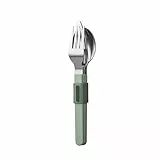 Mepal – Besteckset 3-teilig Silueta – Spülmaschinenfest – Geschirr – Messer, Gabel und Löffel inklusive Halter – Nordic sage