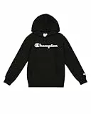 Champion Jungen Legacy Boy - Big Logo Hoodie Sweatshirt, Black (Kk001), 11-12 Jahre EU