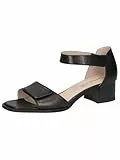 CAPRICE Damen Sandalen mit Absatz aus Leder mit Trapezabsatz, Schwarz (Black Nappa), 38 EU