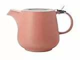 Maxwell & Williams AY0325 Teekanne Koralle 600 ml, Serie Tint - Porzellan, Edelstahl klassisch - mit Sieb