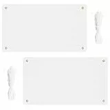 WYYFXY® 2 Set Großes Leeres Banner Weiß, 180 × 100cm Banner Personalisiert Leinwände zum Bemalen mit Ösen und 6m Hängendem Seil für Geburtstag Partys Outdoor Aktivitäten