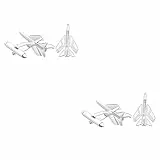 FRCOLOR 2 Stück Flugzeug Manschettenknöpfe Kreative Design Accessoires für Herren Damen für Formelle Anlässe Hochzeiten Geschäftstreffen Besondere Feierlichkeiten