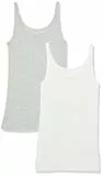 Amazon Essentials Damen Slim Fit Dünne Träger Tank Top 2er Pack Light Grey Heather/White Medium