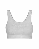 Snocks Soft Bra - Damen BH ohne Bügel, Perfekte Passform und hoher Komfort Dank Bio-Baumwolle, Bügel- und Nahtlos - Vielseitig und Bequem für Sport und Alltag - Hellgrau Melange - M
