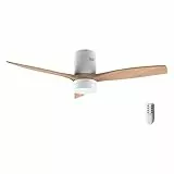 Cecotec Deckenventilator mit LED-Licht Energysilence Aero 5600 Classic. 40W, DC-Motor, Durchmesser 132 cm, 18W LED-Lampe, Timer, 6 Geschwindigkeiten, Fernbedienung, Sommer-/Winterfunktion
