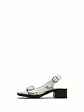 Fly London Damen EDOV237FLY Sandal, White/Black, 41 EU