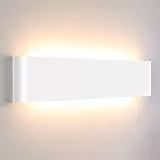 Lightess 18W 40CM Wandleuchte Innen LED Modern Wandlampe Weiß Up Down Flurlampe Wand Wandbeleuchtung IP44 aus Dickes Aluminium für Wohnzimmer Schlafzimmer Flur Treppen usw, Warmweiss