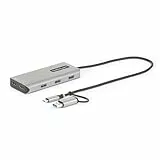 StarTech.com Multiport Adapter mit USB-C zu USB-A Dongle, Laptop Docking Station 2X HDMI (4K30Hz/1080p60Hz), 5Gbps, Mini Dock, 40cm Kabel (167B-USBC-MULTIPORT)