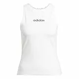 adidas Damen Essentials Linear Slim Cotton Tank Shirt, White/Black, M