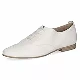 CAPRICE Damen Oxford aus Leder, Weiß (White Nappa), 37,5