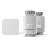 Hama Smartes Heizkörperthermostat, Starter-Set 2 St. mit Hub (Heizungssteuerung WLAN, Smart Home Heizungsregler f. alle Ventile, programmierbarer Heizungsthermostat, heizen per App), Weiß