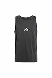 adidas Herren Essentials SMALL Logo Single Jersey Tank TOP, Black/White, XL