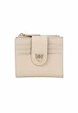 Pinko Leder Geldbörse Multi Purpose Wallet Beige - Smoke Grey - Antique Gold
