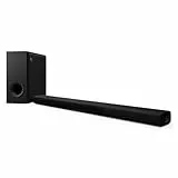 Yamaha True X BAR 50A Soundbar – Dolby Atmos Surround, Alexa Built-In, Wireless Subwoofer, Clear Voice, HDMI eARC, Bluetooth, AirPlay 2, Spotify Connect – Schwarz