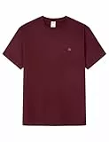 SPRINGFIELD Herren Basic Ss T-Shirt with Tree Embroidery Besticktes, Korinth, XL