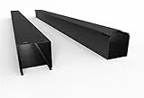 SCOS Smartcosat Kabelkanal schraubbar PVC Kunststoff, Aufputz für Wand Kabelleiste, Kabelschacht, Elektro Kanal für diverse Kabel 60 x 60 x 2000 mm 5 Stück a 2 m B x H x L, Graphit Schwarz