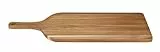 alpina Schneidebrett Holz - Servierplatte und Holzbrett Küche - Schneidebrett Holz 57x30 cm - Käsebrett und Servierbrett für Tapas - Holzschneidebrett Robust und Stilvoll, Braun