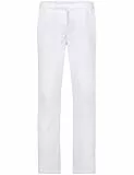 B-well Batista Medizinische Schlupfhose Unisex Schlupfhose Pflege Damen/Herren - Elastischem Bund - Gesäßtasche Krankenhaus Uniformhose - mittlerer Taille und Rundumgummibund (Weiss, S)