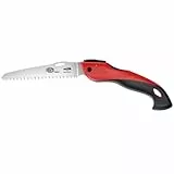 FELCO 602 Klappsäge mit gerader Klinge 160 mm, Soft-Touch-Griff, 80 mm Schnitt, beidseitig, für Garten- und Baumschnitt