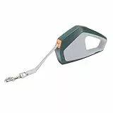 lyrlody Roll Hundeleine, 5m Rollleine für Hunde, Roll-Leine mit Verstellbarer Länge und ergonomischem Griff, für Hunde bis 50 kg (Grün Grau)