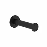 Kon-fort Home Toilettenpapierhalter Schwarz, mit Schraube, Edelstahl AISI 304, Klopapierhalter High-End