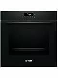 Bosch HBA571BB4 Serie 2 Einbau-Backofen, 60 x 60 cm, 71 Liter Garraum, Pyrolyse-Selbstreinigung, AutoPilot 10 Programme, 3D-Heißluft, LED Touch Control, Schwarz