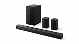 LG DS60TR 5.1ch Soundbar Dolby Audio (440W) mit Subwoofer und Rücklautsprechern (AI Sound Pro, Wow Interface, Bluetooth, HDMI ARC, Wandmontage möglich) [2024], Schwarz