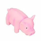 Quietschspielzeug für Hunde, Latex Hundespielzeug Grunzen Schwein Hundespielzeug Hunde Interaktives Spielen Hunde Latex Spielzeug für Starke Kauer für Kleine Mittelgroße Hunde(Rosa)