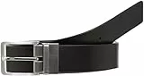 Calvin Klein Herren Gürtel eckige Schnalle, Braun (Black/Brown), 95 cm