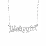 Holibanna Babygirl Anhänger Halskette Silber Worte Legierung Schlüsselbein Kette Choker Halskette für Mädchen Frauen Personalisierter Schmuck