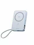 UGREEN MagFlow Magnetische Powerbank 10000mAh 25W,ultraschnelle Qi2 25W Magsafe Powerbank,integriertes Kabel, LED-Bildschirm, PD30W USB-C Zwei-Wege-Schnellladung, für iPhone 16 Pro, iPhone 16 Pro Max