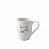 Villeroy & Boch - Statement Mugs - Becher mit Henkel, Set, Größe 280ml, Weiß - Spülmaschinenfest, Mikrowellengeeignet, Statement Tasse, Geschenkidee, Premium Porzellan