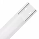 Kabelkanal selbstklebend, 100x7x2,1cm (Platz für bis zu 8 Kabel, 3M Klebestreifen, PVC, streichbar, kürzbar, halbrund, für Schreibtisch, Wand, Sockel, Fußboden etc.) weiß