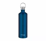 THERMOcafé by THERMOS TC TRAVELER BOTTLE saphire blue mat 0,75l, Thermosflasche aus Edelstahl, 12h heiß & 24h kalt, absolut dicht für Schule, Büro, Wasserflasche mit Griff, isolierte Trinkflasche