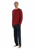 Dagi Men's Bordeaux Long Sleeve T-Shirt Trousers Pajama Set, 2XL