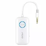 YMOO Bluetooth Sender Adapter TV für Kopfhörer, Bluetooth Audio Transmitter Empfänger mit 3,5mm Klinke, Aptx Geringe Latenzzeit, Dual-Link AUX Splitter für PC/Auto/Speaker