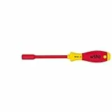 Wiha Schraubendreher SoftFinish® electric Sechskant-Steckschlüssel (00859) 8 mm x 125 mm VDE geprüft, stückgeprüft, ergonomischer Griff für kraftvolles Drehen, Allrounder für Elektriker